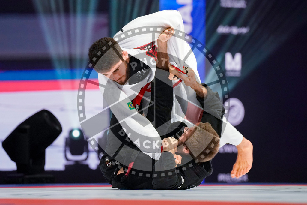 20231110PBB1932 | Fighters compete during the AJP World Professional Championship blackbelt finals in the Mubadala Arena in Abu Dhabi, Arab United Emirates, on November 10, 2023.