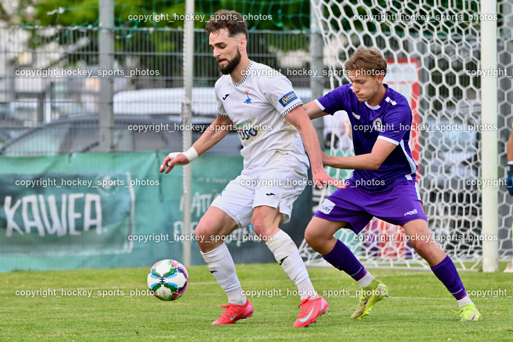 SAK vs. Austria Klagenfurt Amateure | #24 Jovan Koprivica SAK, #5 Tom Henrik Pfeiffer Austria Klagenfurt Amateure, SAK vs. Austria Klagenfurt Amateure, SAK vs. Austria Klagenfurt Amateure am 08.05.2026 in Klagenfurt (Sportpark Welzenegg), Austria, (Photo by Bernd Stefan)