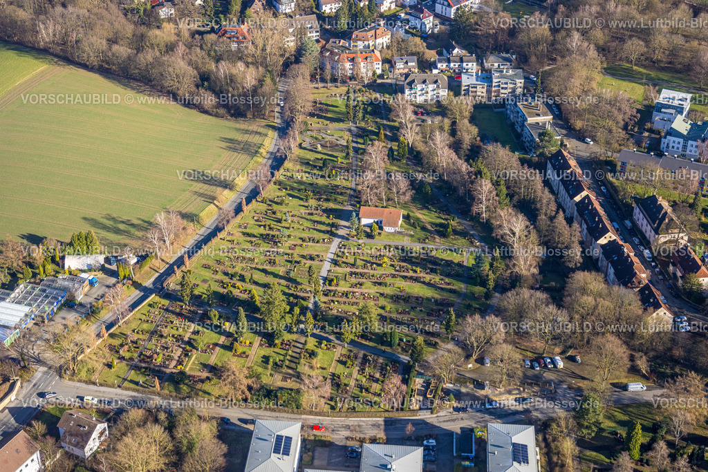 Dortmund240101286 | Luftbild, evang.  Friedhof, Wellinghofen, Dortmund, Ruhrgebiet, Nordrhein-Westfalen, Deutschland