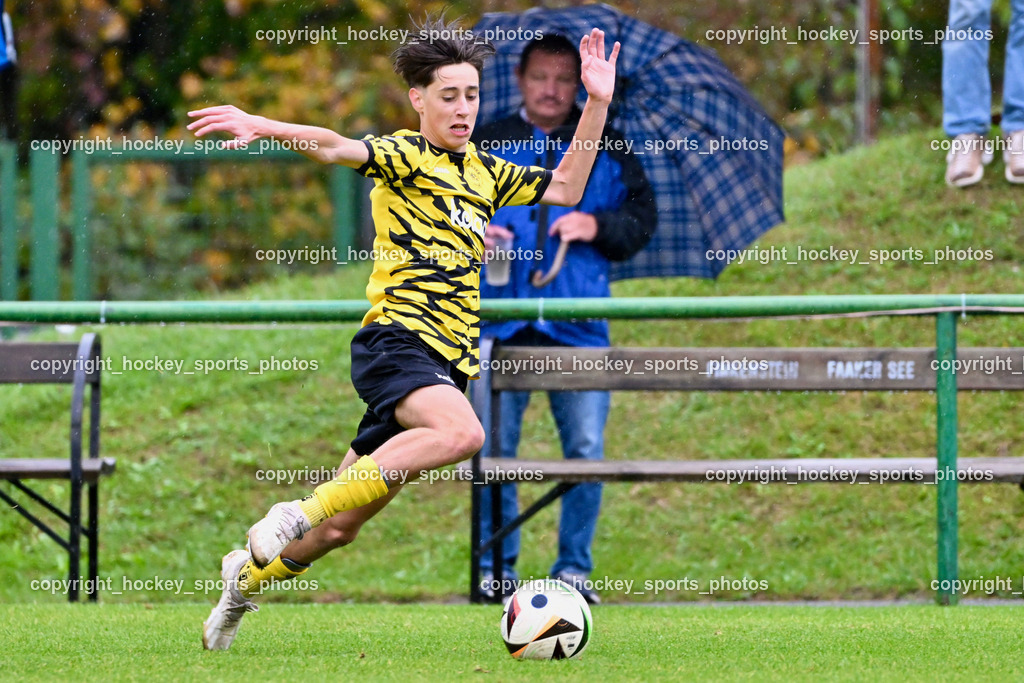 FC Faakersee vs. FC-WR Nussdorf Debant | #12 Moritz Nico Prugger FC Faakersee, FC Faakersee vs. FC-WR Nussdorf Debant, FC Faakersee vs. FC-WR Nussdorf Debant am 28.09.2024 in Finkenstein (Sportplatz Faakersee), Austria, (Photo by Bernd Stefan)