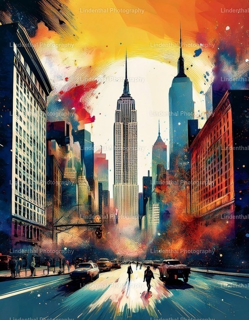 Hommage an eine Skyline | Digital ART - Realisiert mit Pictrs.com