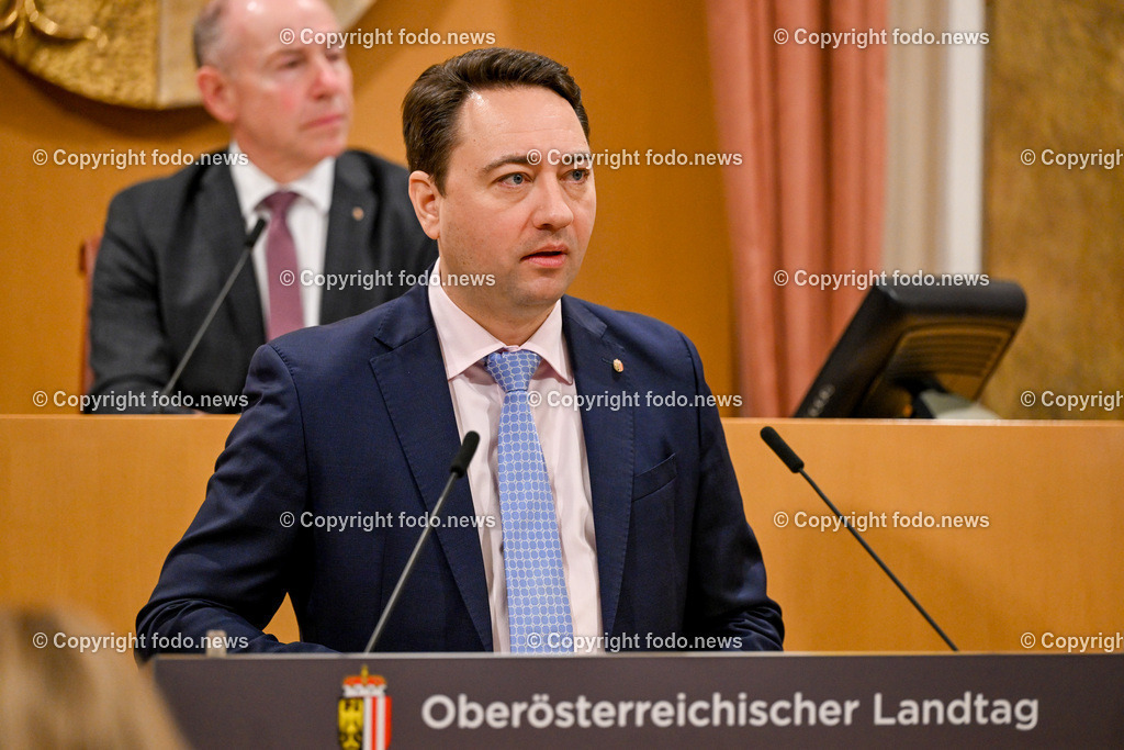 Landhaus Linz_ Promenade_ Landtagssitzung_ 25.01.2024-21 | 25.01.2024, Landhaus Linz AUT, Promenade, Landtagssitzung, im Bild LH-Stv. Manfred Haimbuchner (FP)