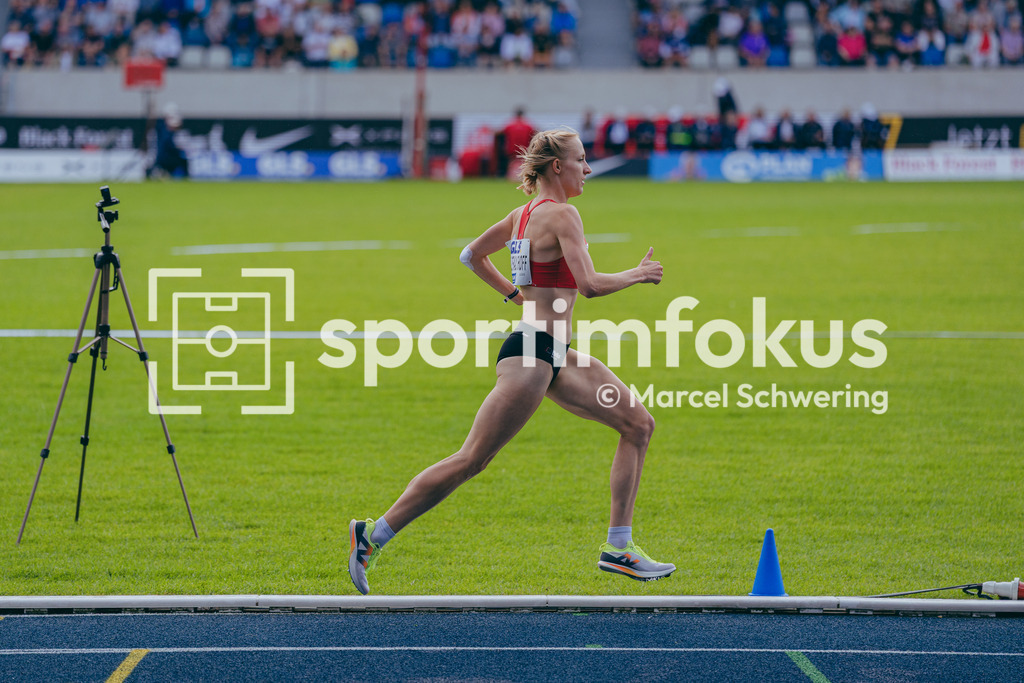 Deutsche Meisterschaften der Frauen und Männer 2026 | Kerstin Schulze Kalthoff, 3000 Meter Hindernis, Finale, LG Brillux MünsterDeutsche Meisterschaften der Frauen und Männer 2026, Lohrheidestadion Bochum-Wattenscheid, 26.07.2026. Foto: Marcel Schwering / sportimfokus - Realisiert mit Pictrs.com