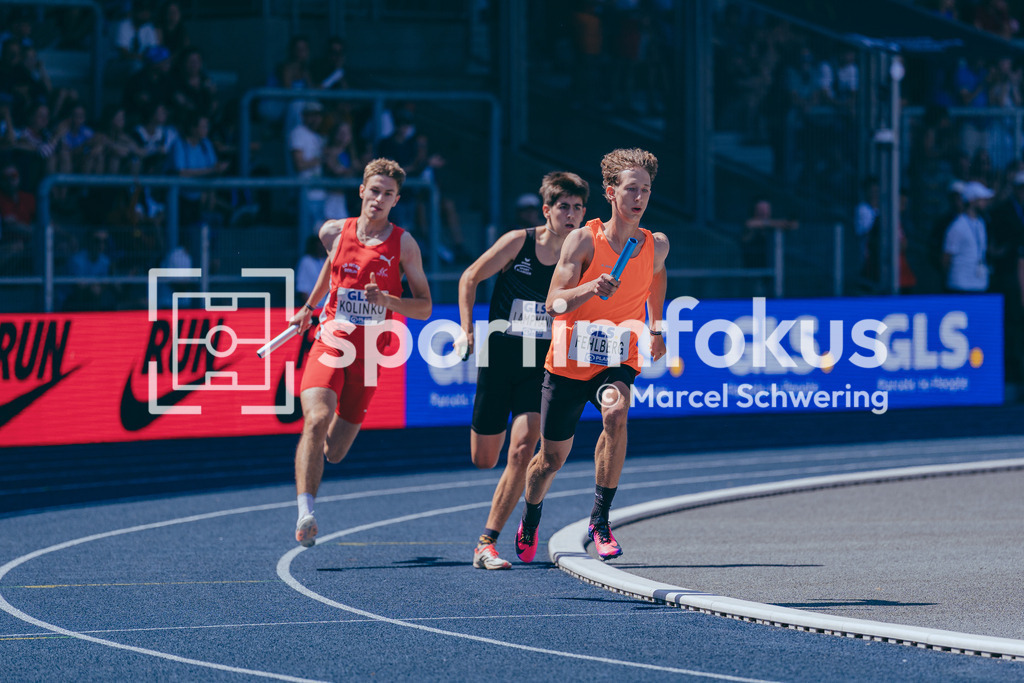 Deutsche Meisterschaften der Frauen und Männer 2026 | Henry Fehlberg, StG Düsseldorf-Moers, U20 4x400-Meter-Staffel, Deutsche Meisterschaften der Frauen und Männer 2026, Lohrheidestadion Bochum-Wattenscheid, 25.07.2026. Foto: Marcel Schwering / sportimfokus - Realisiert mit Pictrs.com