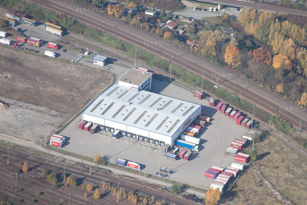 Luftbild: Wofahrtsweierer Straße, Emons Spedition GmbH im Ortsteil Oststadt in Karlsruhe im Bundesland Baden-Württemberg in Deutschland. Foto: IMG_35127.jpg vom 31.10.2010 durch Werner Riehm/FLY-FOTO.de