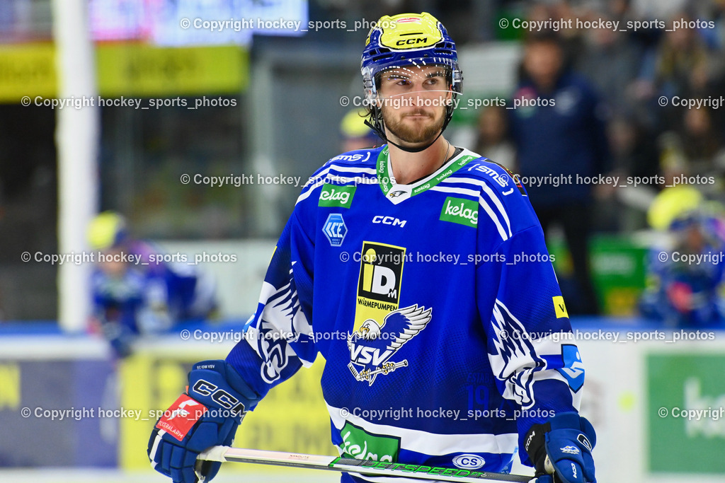 EC IDM Wärmepumpen VSV vs. HC Bozen 19.9.2023 | #8 REBERNIG Maximilian,  win2day icehockeyleague, EC IDM Wärmepumpen - HC Bozen  am 19.09.2023 in Villach (Stadhalle Villach), Austria, (Photo by Bernd Stefan)