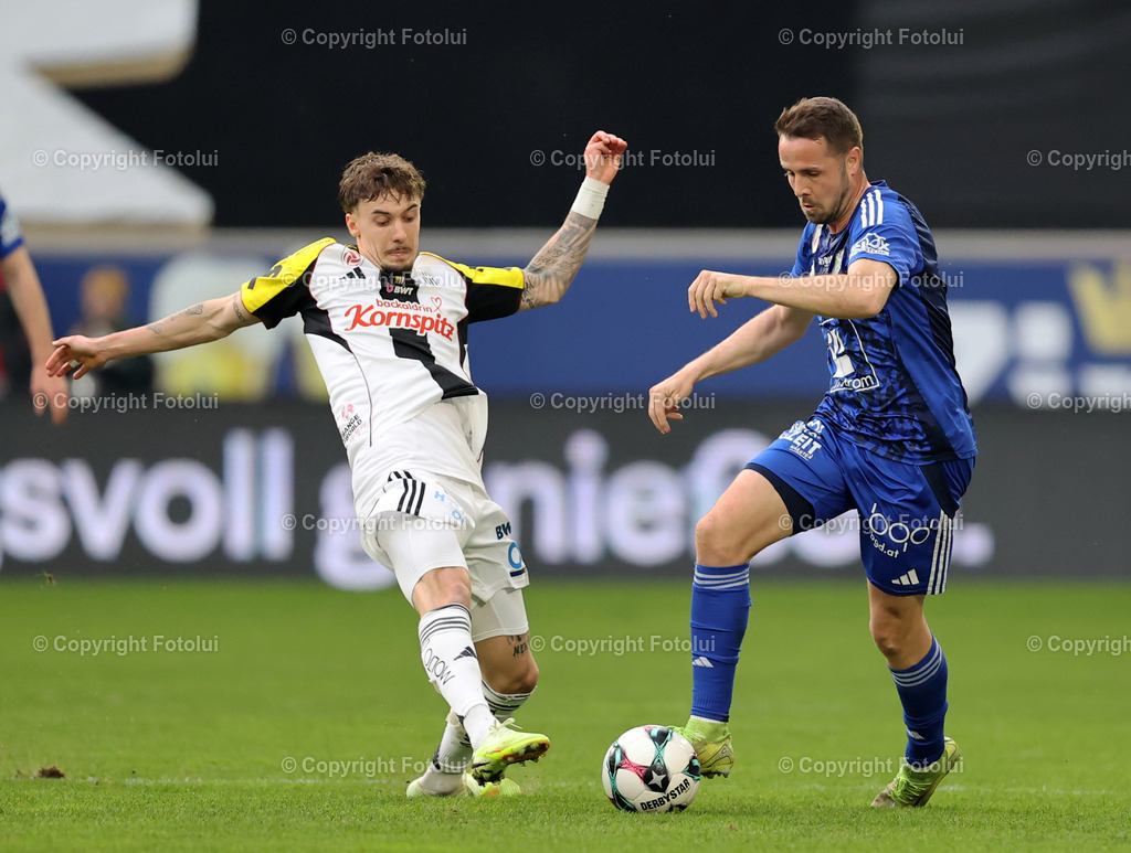 A_LUI_080326_04 | SPORT,FUSSBALL.ADMIRAL BUNDESLIGA LASK -RZ PELLETS WAC 08.03.2026 IM BILD :CHRISTOPH LANG (LASK) UND RENE RENNER (WAC) FOTO: FOTOLUI/MW