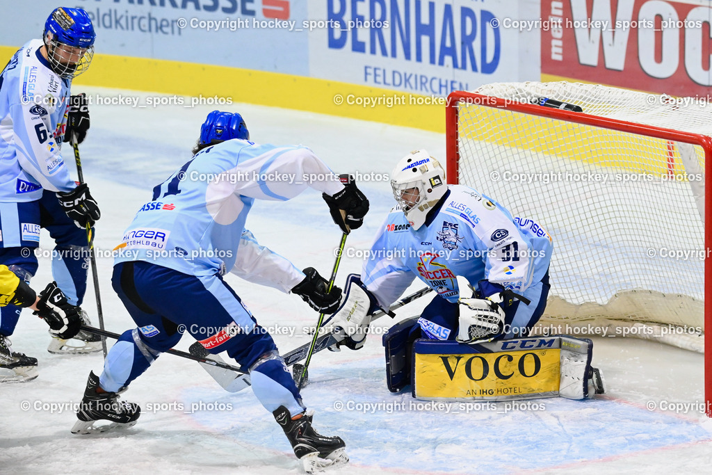 ESC Steindorf vs. EC Spittal Hornets 3.12.2022 | #69 Kreuzer Philipp, #31 Steiner Paul