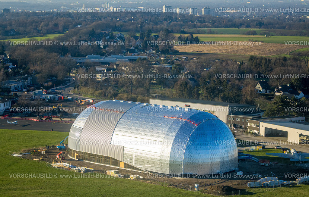 Essen230201564 | Luftbild, Luftschiffhalle Flughafen Essen-Mülheim, Holthausen - Südost, Mülheim an der Ruhr, Ruhrgebiet, Nordrhein-Westfalen, Deutschland