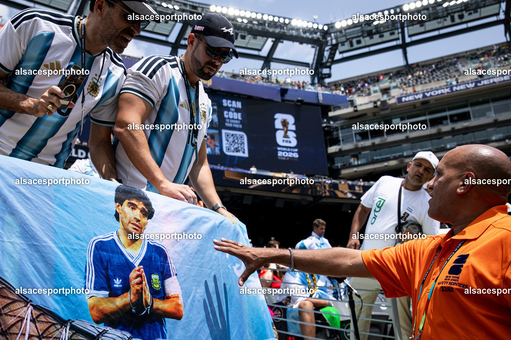 FOOTBALL : Argentine vs Espagne – Finale de la Coupe du Monde FIFA 2026. New York New Jersey Stadium, East Rutherford, New Jersey, États-Unis. 19/07/2026. | Ambiance avec les supporters de l'équipe de Argentine