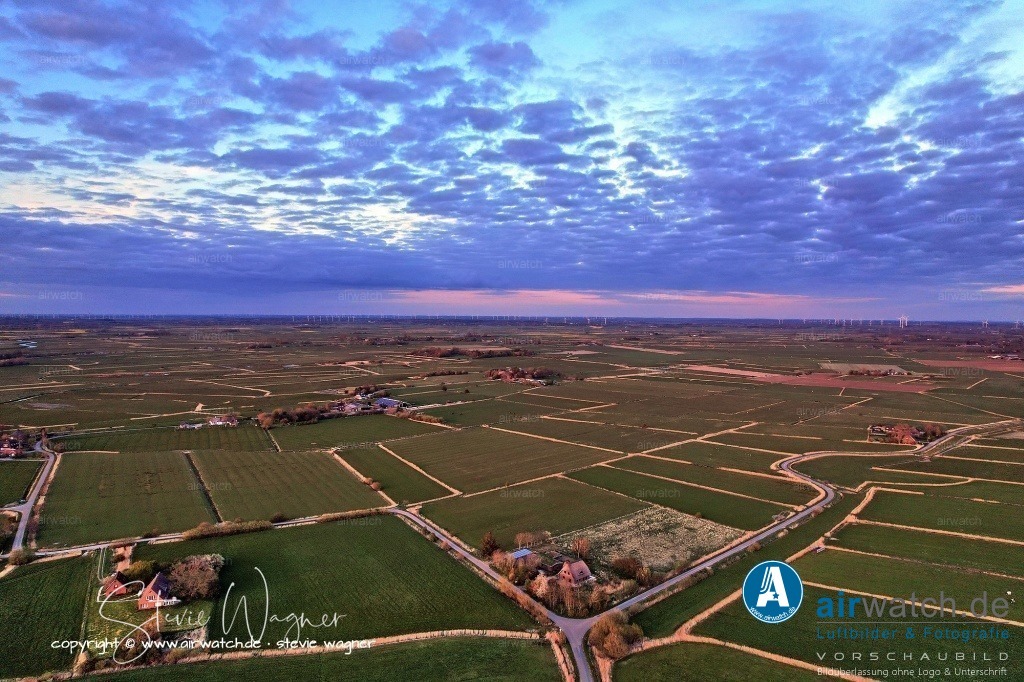 Luftbilder Hattstedtermarsch | Luftbilder, Nordsee, Nordfriesland, Hattstedtermarsch, Sterdebüll, Speckiweg,