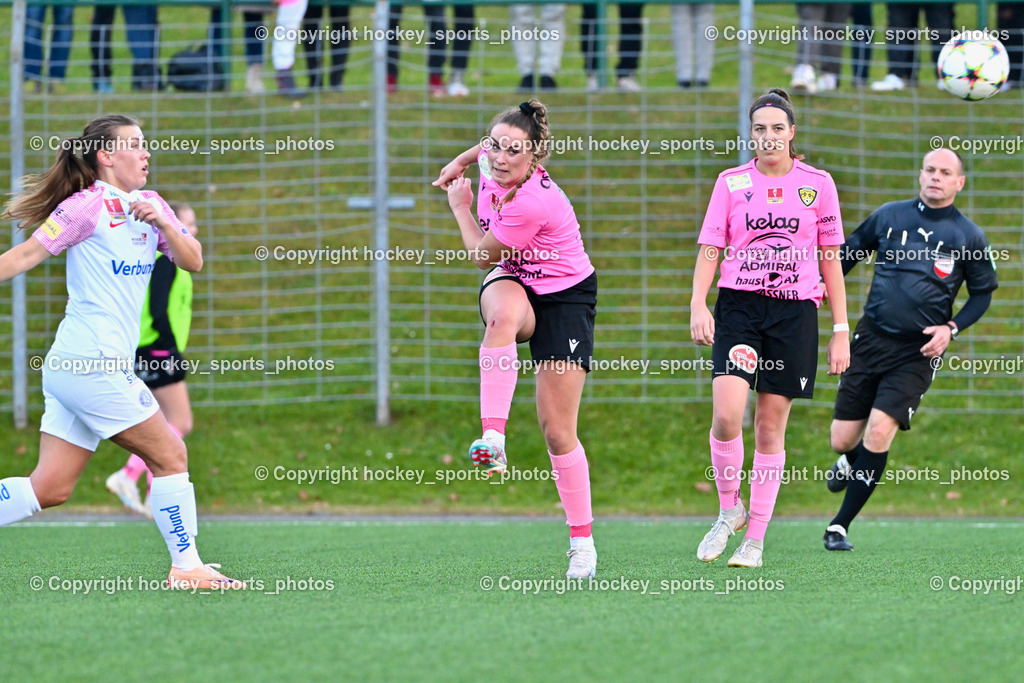 Liwodruck Carinthians Hornets vs. FK Austria Wien Frauen 19.11.2023 | #20 Dominique Bruinenberg, #10 Elisa Ciccarelli, #15 Marie Sophie Klocker