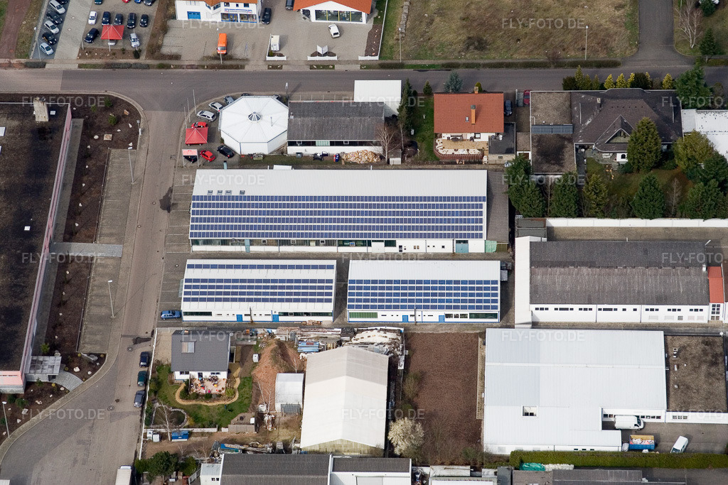 Luftbild: Schreinerei Sparta GmbH in Offenbach an der Queich im Bundesland Rheinland-Pfalz in Deutschland. Foto: IMG_9733.jpg vom 15.03.2008 durch Werner Riehm/FLY-FOTO.de