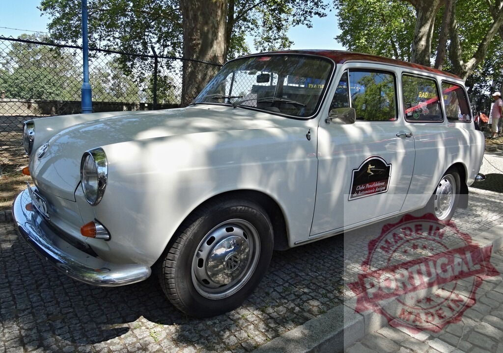 Volkswagen Type 3 Variant Station Wagon Classic Car | Volkswagen Type 3 Variant station wagon parked outdoors at a vintage car show - Realized with Pictrs.com
