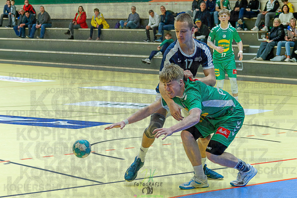 mJB Pokalrunde dt. Meisterschaft, TV Hüttenberg - TSV GWD Minden | mJB Pokalrunde dt. Meisterschaft, TV Hüttenberg - TSV GWD Minden am 15.03.2025 in Münchholzhausen (Sporthalle Münchholzhausen)Photo © 2025 - Jörg Heinrich - Realisiert mit Pictrs.com