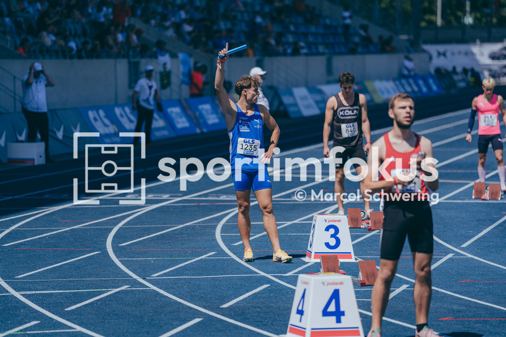 Deutsche Meisterschaften U20 / U16 2026 | Arne Döring, LAC Erdgas Chemnitz, 1235, 4x100-Meter-Staffel, Deutsche Meisterschaften der U20 &amp; U16 2026, Lohrheidestadion Bochum-Wattenscheid, 10.07.2026. Foto: Marcel Schwering / sportimfokus - Realisiert mit Pictrs.com