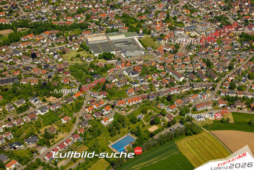 Das Luftbild zeigt Oberschlechtbach Rudersberg - Die Luftaufnahme wurde 2023 vom UL-Flugzeug aus erstellt ( keine Drohne ) - Hochauflösende Luftaufnahme - Für grossformatige Ausdrucke geeignet. Die Geschenkidee !Mit Lizenz und Bildrechte bestellbar