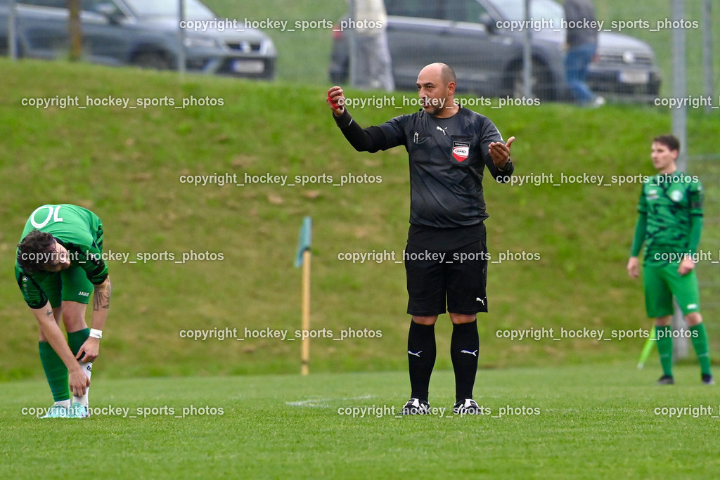 SC Landskron vs. SV St. Jakob  | #10 Nemanja Lukic SC Landskron, Edin Avdic Referee, SC Landskron vs. SV St. Jakob , SC Landskron vs. SV St. Jakob  am 16.05.2024 in Villach (Sportpark Landskron), Austria, (Photo by Bernd Stefan)