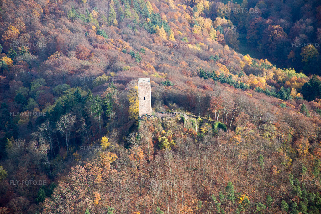 Luftbild: Burgruine Scharfenberg, genannt 