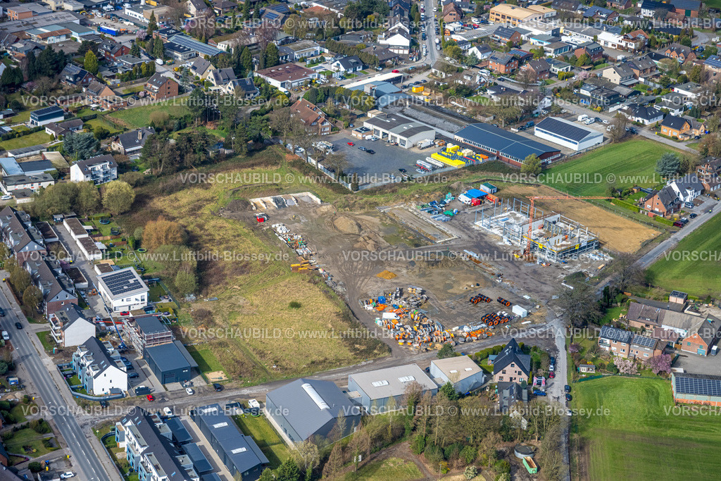 Bottrop260306495Kirchhellen | Luftbild, Gewerbegebiet Baustelle mit Neubau, Giesenheide Ecke Brandenheide, Kirchhellen-Süd, Bottrop, Ruhrgebiet, Nordrhein-Westfalen, Deutschland
