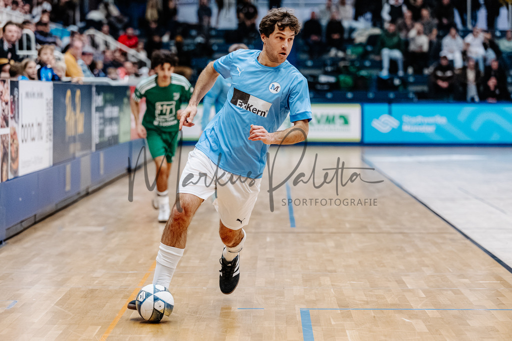 47. Stadtmeisterschaften im Hallenfußball 2025, Vorrunde | Stadtmeisterschaften im Hallenfußball 2025, Vorrunde, Sporthalle Berg Fidel in Münster. Foto: sportfotografie.ms | Markus Paletta - Realisiert mit Pictrs.com