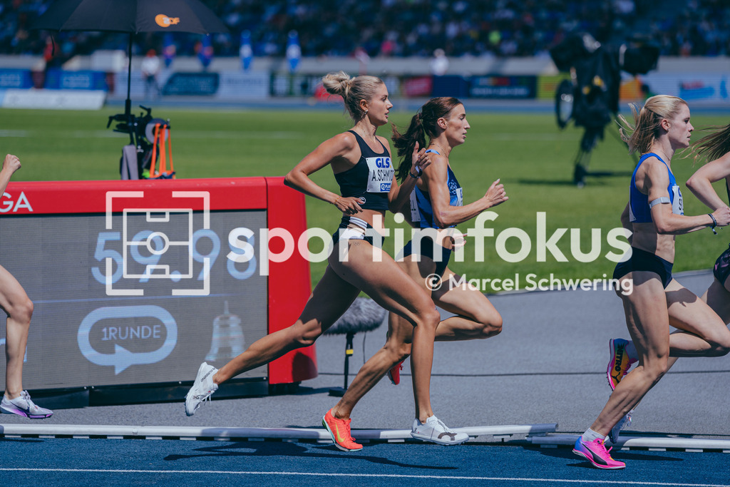 Deutsche Meisterschaften der Frauen und Männer 2026 | Alica Schmidt, SCC Berlin, 800-Meter-Lauf, Halbfinale, Deutsche Meisterschaften der Frauen und Männer 2026, Lohrheidestadion Bochum-Wattenscheid, 25.07.2026. Foto: Marcel Schwering / sportimfokus - Realisiert mit Pictrs.com