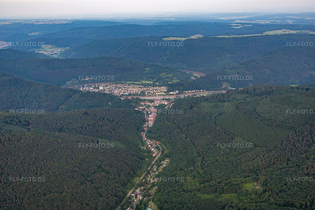Luftbild: Langenthal in Hirschhorn im Bundesland Hessen in Deutschland. Foto: IMG_089407.jpg vom 10.06.2016 durch Werner Riehm/FLY-FOTO.de