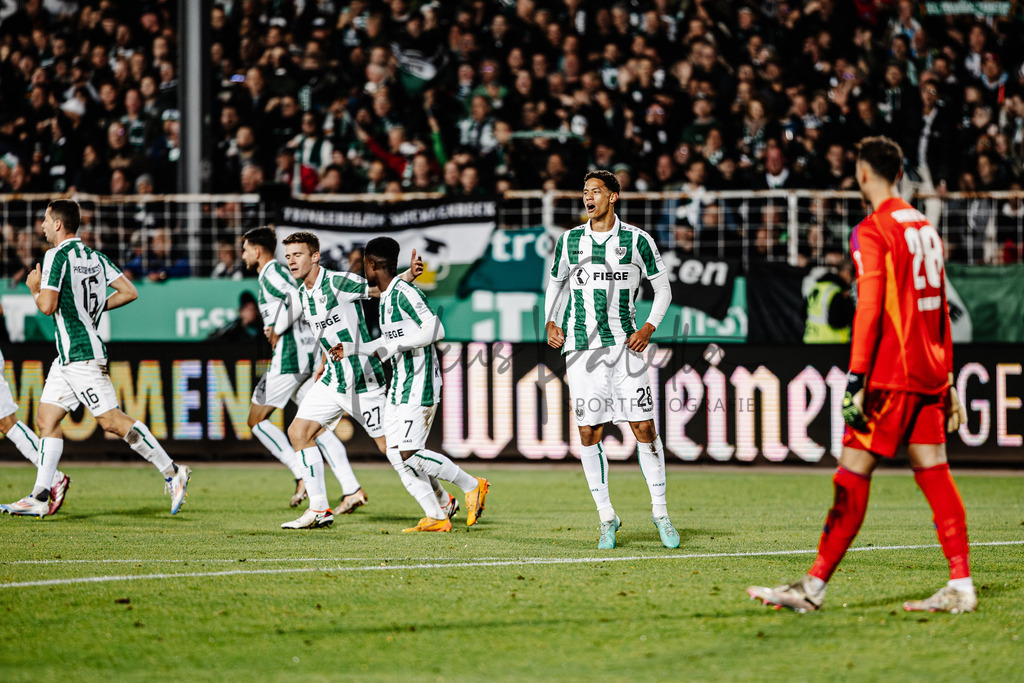 2. Bundesliga, Saison 2024/25, 7. Spieltag: SC Preußen Münster - FC Schalke 04 | Münster, 28.09.2024: 2. Bundesliga, 7. Spieltag, SC Preußen Münster gegen FC Schalke 04 im LVM-Preußenstadion in Münster. Foto: sportfotografie.ms | Markus Paletta - Realisiert mit Pictrs.com