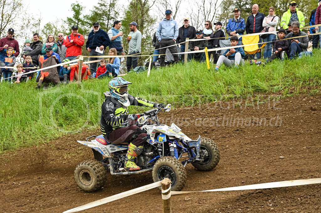 Motocross Schlatt bei Winterthur - 30. April 2023 | #81 Teixeira Domingos aus Gossau (CH) auf Susuki Ltr 450 in der Kategorie Quad am Motocross Schlatt bei Winterthur, 30. April 2023. 
Instagram: @mx_schlatt | @mc_wila | @sam_schweiz
Bild: Sportfotografie Markus Aeschimann | www.markus-aeschimann.ch - Realisiert mit Pictrs.com