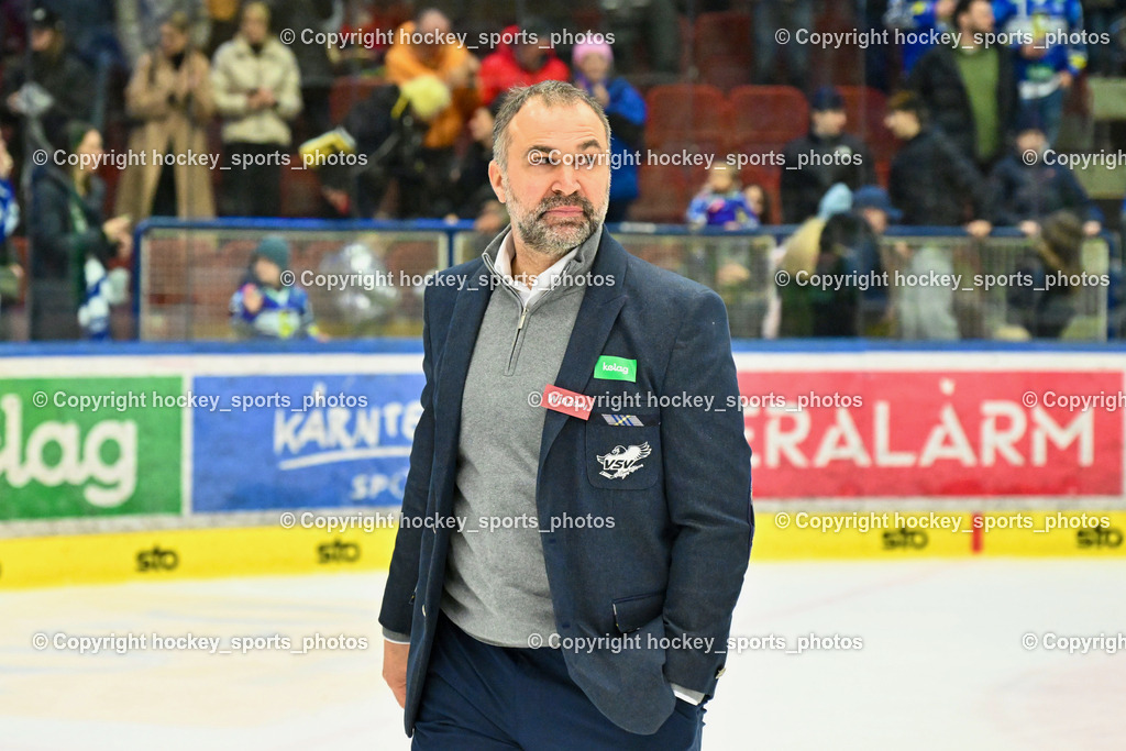 EC IDM WÄRMEPUMPEN VSV vs. Olimpija Ljubljana | Pierre Allard Headcoach EC VSV, EC IDM WÄRMEPUMPEN VSV vs. Olimpija Ljubljana, EC IDM WÄRMEPUMPEN VSV vs. Olimpija Ljubljana am 01.02.2026 in Villach (Stadthalle Villach), Austria, (Photo by Bernd Stefan)
