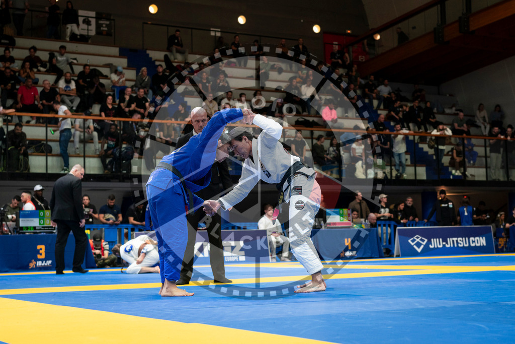 20240126PBB1885 | Fighters compete during the Brazilian Jiu-Jitsu European Championship of the IBJJF in Paris, France, on January 26, 2024.