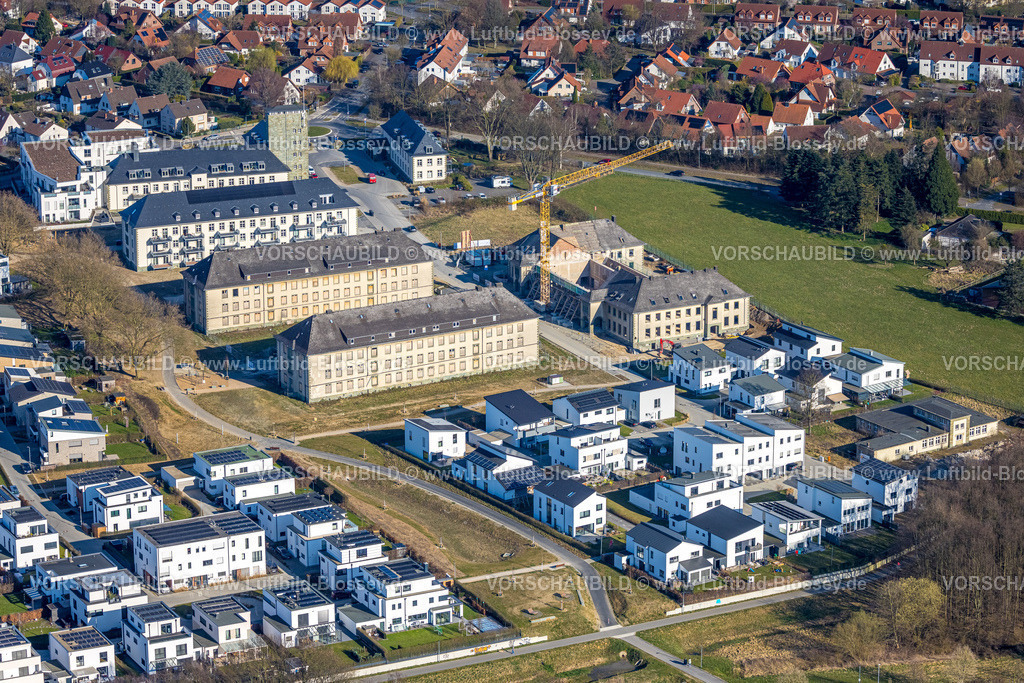 Soest250306387 | Luftbild, Belgisches Viertel Soest, Baustelle mit Renovierung, Neubau Wohngebiet, Soest, Soester Börde, Nordrhein-Westfalen, Deutschland