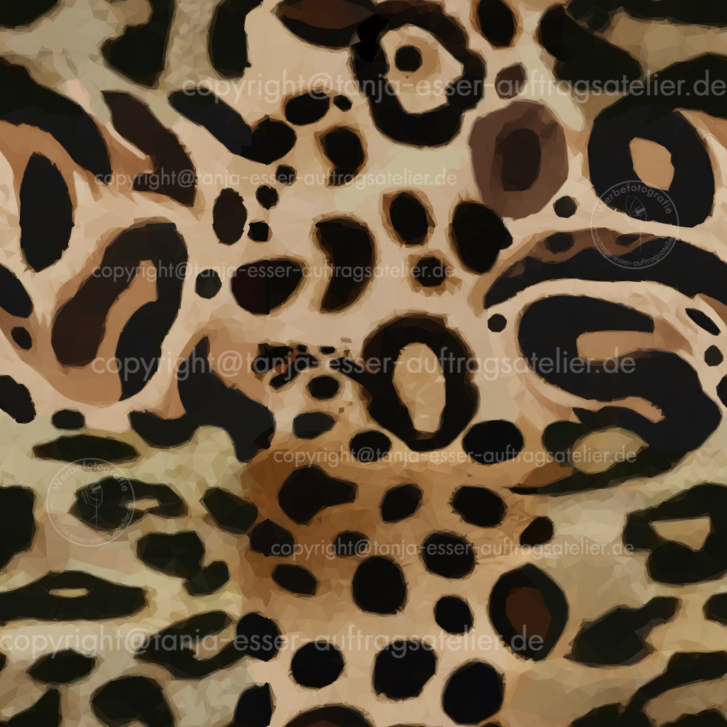 Leopoly Endlosmuster D | Polygons form a modern leopard pattern. Seamless texture.