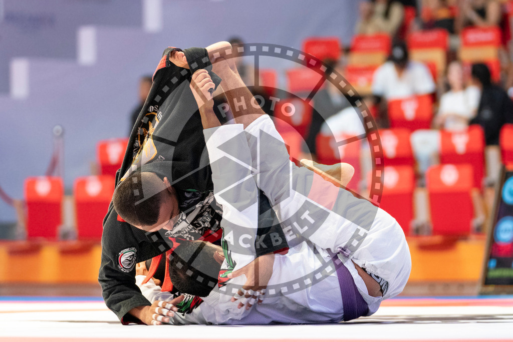 20231106PBB0692 | Fighters compete during the AJP World Master Championship in the Mubadala Arena in Abu Dhabi, Arab United Emirates, on November 6, 2023.