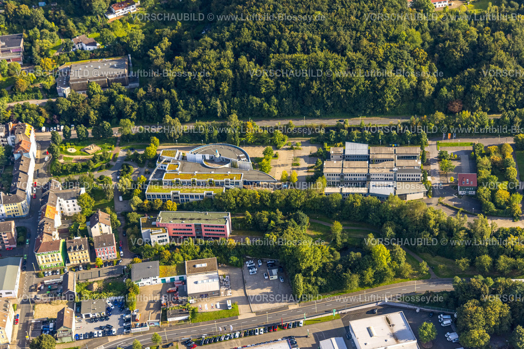 Hagen230903385 | Luftbild, Kreishandwerkerschaft Dortmund Hagen Lünen und SIHK Akademie im Gewerbepark Kückelhausen, Handwerkerstraße, Haspe, Hagen, Ruhrgebiet, Nordrhein-Westfalen, Deutschland