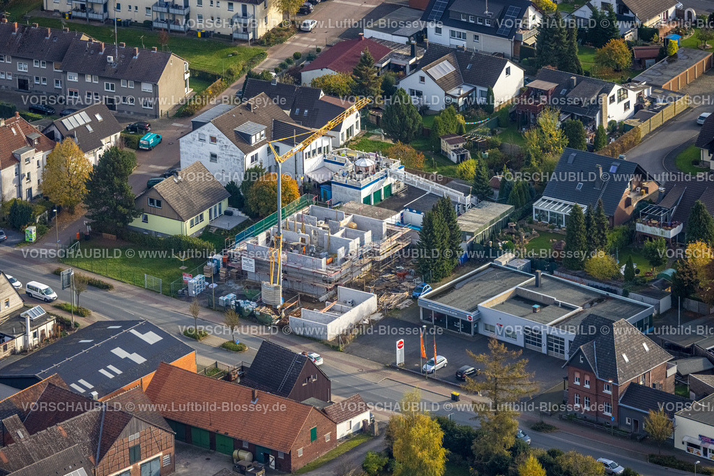 Kamen221012408Heeren-Werve | Luftbild, Baustelle und Neubau, Werver Mark Ecke Zum Toedtfeld, Heeren-Werve, Kamen, Ruhrgebiet, Nordrhein-Westfalen, Deutschland