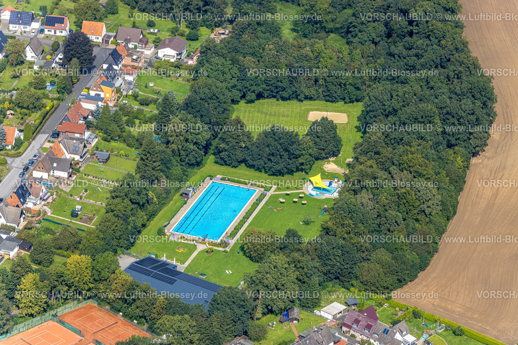 Froendenberg230901507 | Luftbild, Freibad, Dellwig, Fröndenberg, Ruhrgebiet, Nordrhein-Westfalen, Deutschland