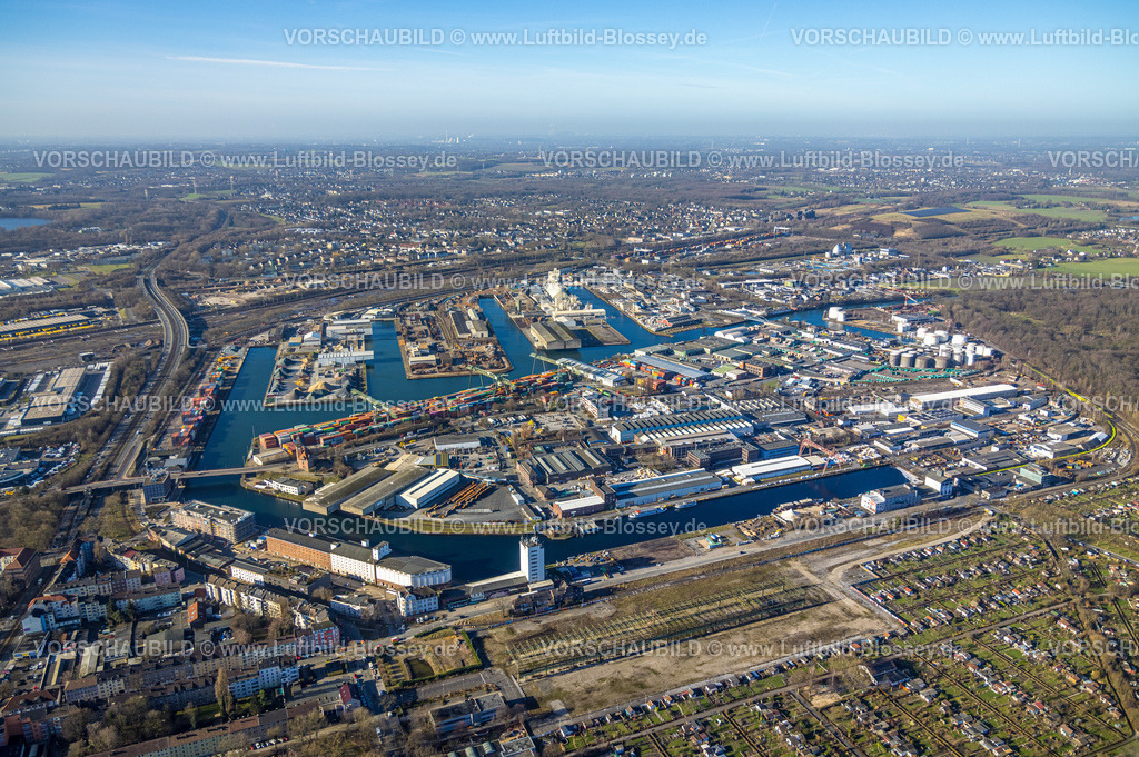 Dortmund240101643 | Luftbild, Hafen Dortmund Übersicht, Hafen, Dortmund, Ruhrgebiet, Nordrhein-Westfalen, Deutschland