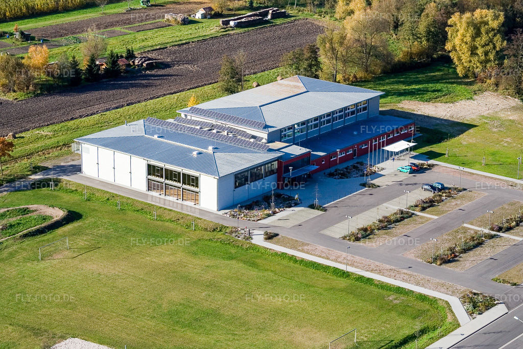 Luftbild: Bienwaldhalle Kandel in Kandel im Bundesland Rheinland-Pfalz in Deutschland. Foto: IMG_8847.jpg vom 05.11.2007 durch Werner Riehm/FLY-FOTO.de