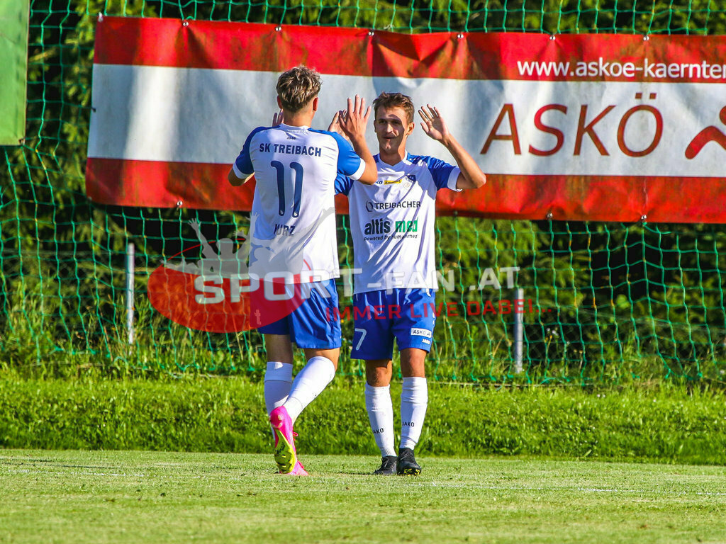 Austria Klagenfurt Amateure - SK Treibach 1-1, Kärntner Liga 2. Runde | Alexander Kurz (SK Treibach #11) Samuel Lauhard (SK Treibach #27) Austria Klagenfurt Amateure - SK Treibach 1-1 am 08.08.2023 in Brückl
(Sportplatz), Austria, (Photo by Ernst Krawagner sport-fan.at) - Realisiert mit Pictrs.com