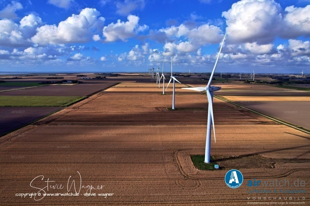 Windpark - Emmelsbüll-Horsbüll | Luftbild, Windenergieanlagen, Bürgerwindpark Emmelsbüll-Horsbüll, Windkraft, Windpark, Nordfriesland, 