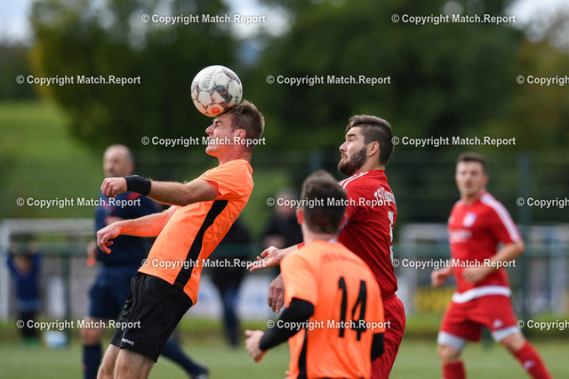 Kreisliga A3, TSV Gomaringen - VfB Bodelshausen | Kreisliga A3, TSV Gomaringen - VfB Bodelshausen, 27.09.2020 - Kopfball von Lukas Hermann (Bodelshausen, links) - dahinter lauert Marco Kahlfuß (Gomaringen)Foto: Axel Grundler