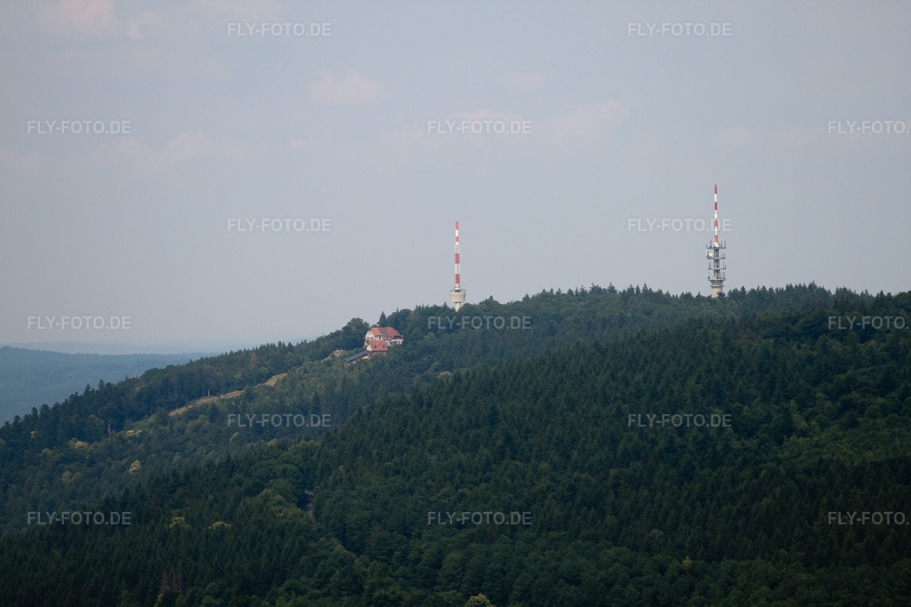 Luftbild: Königstuhl von Süden im Ortsteil Königstuhl in Heidelberg im Bundesland Baden-Württemberg in Deutschland. Foto: IMG_29937.jpg vom 02.07.2010 durch Werner Riehm/FLY-FOTO.de