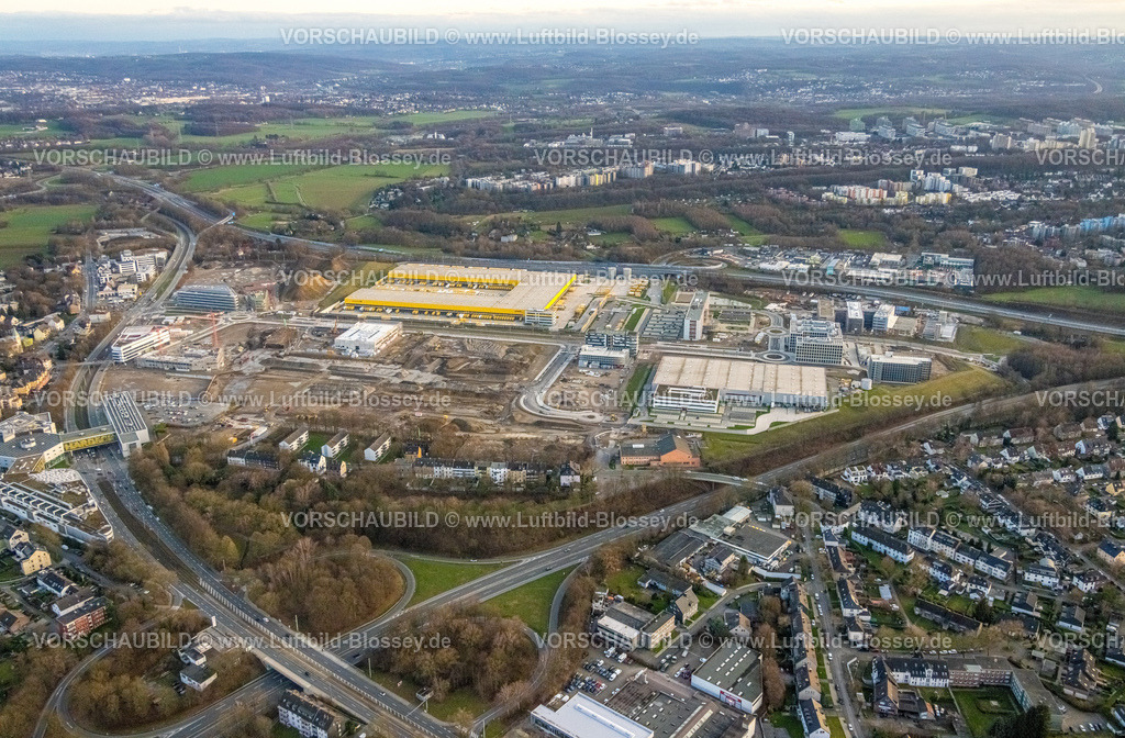 Bochum230102192 | Luftbild, Mark 51/7 Baustelle und Neubau Wissenschafts- und Technologiequartier, ehem. Opel Gelände, Laer, Bochum, Ruhrgebiet, Nordrhein-Westfalen, Deutschland