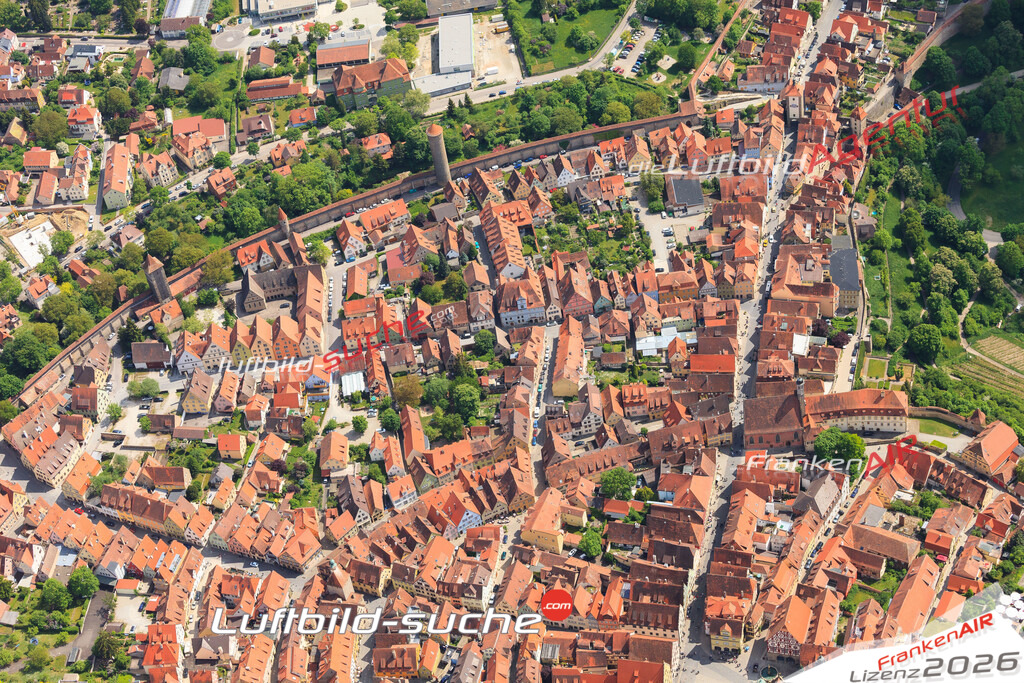 Luftbild von  Rothenburg-tauber - Luftaufnahme wurde 2015 von https://frankenair.de mittels Flugzeug (keine Drohne) erstellt - die Geschenkidee