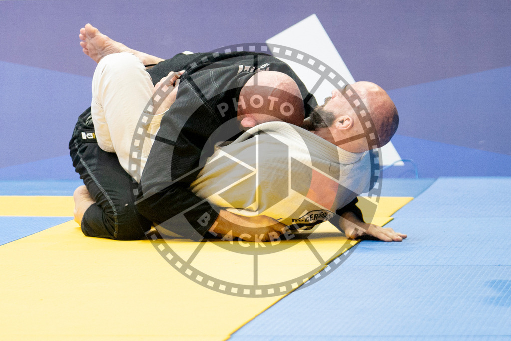 20240124PBB03875 | Fighters compete during the second day of the IBJJF European Championship in Paris, France, on January 24, 2024.