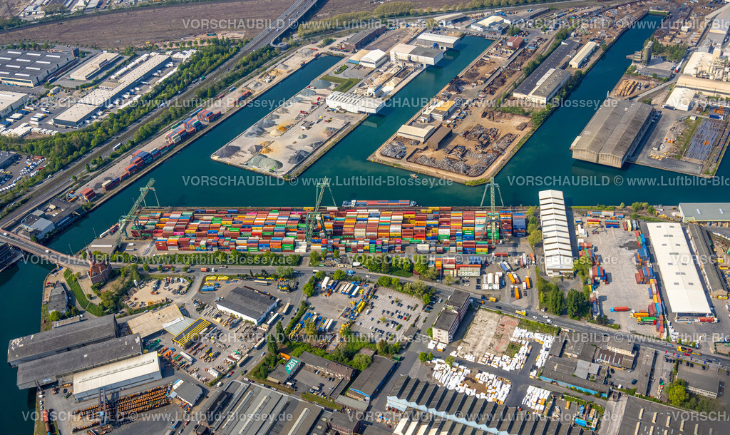 Dortmund220500728DortmunderHafen | Luftbild vom Dortmunder Hafen mit Speicherstraße und Kanalstraße, e-port-dortmund, Dortmund-Ems-Kanal, Containerhafen,  Hafen, Dortmund, Ruhrgebiet, Nordrhein-Westfalen, Deutschland 