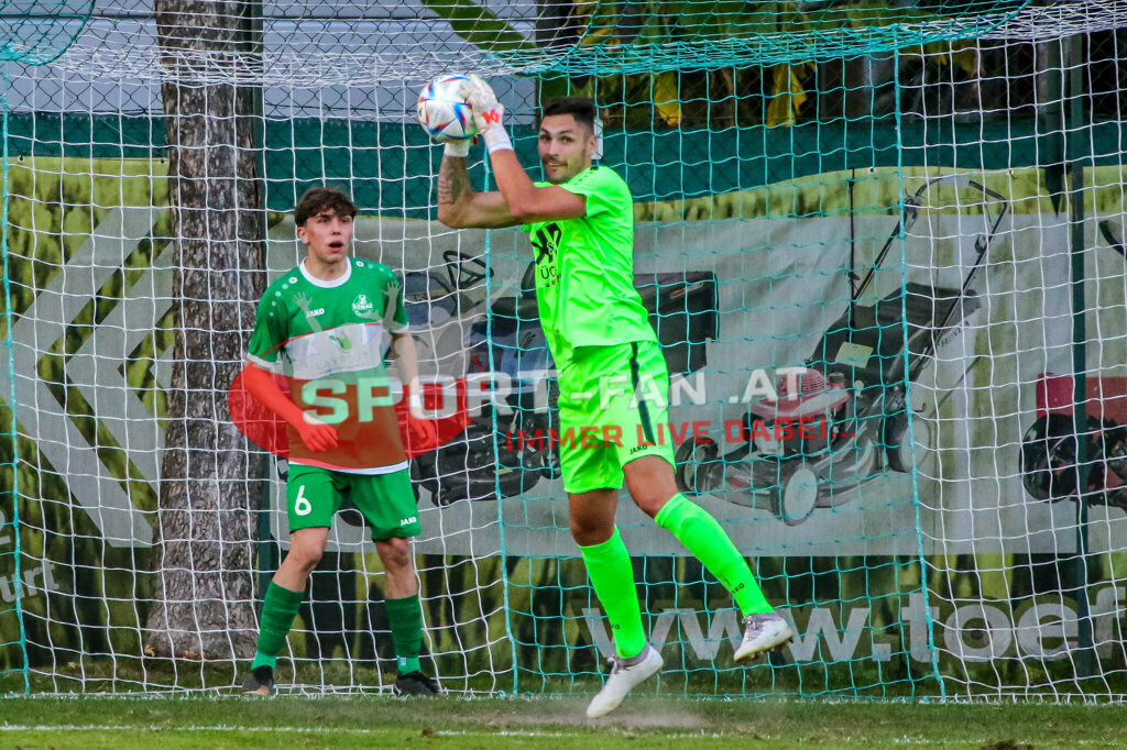 SV Donau - FC Lendorf 0-0, Kärntner Liga 3. Runde | Aljaz Cotman (SV Donau Klagenfurt #1) Andre Schmedler (SV Donau Klagenfurt #6) SV Donau - FC Lendorf 0-0 am 12.08.2023 in Klagenfurt
(Sportplatz SV Donau), Austria, (Photo by Ernst Krawagner sport-fan.at) - Realisiert mit Pictrs.com
