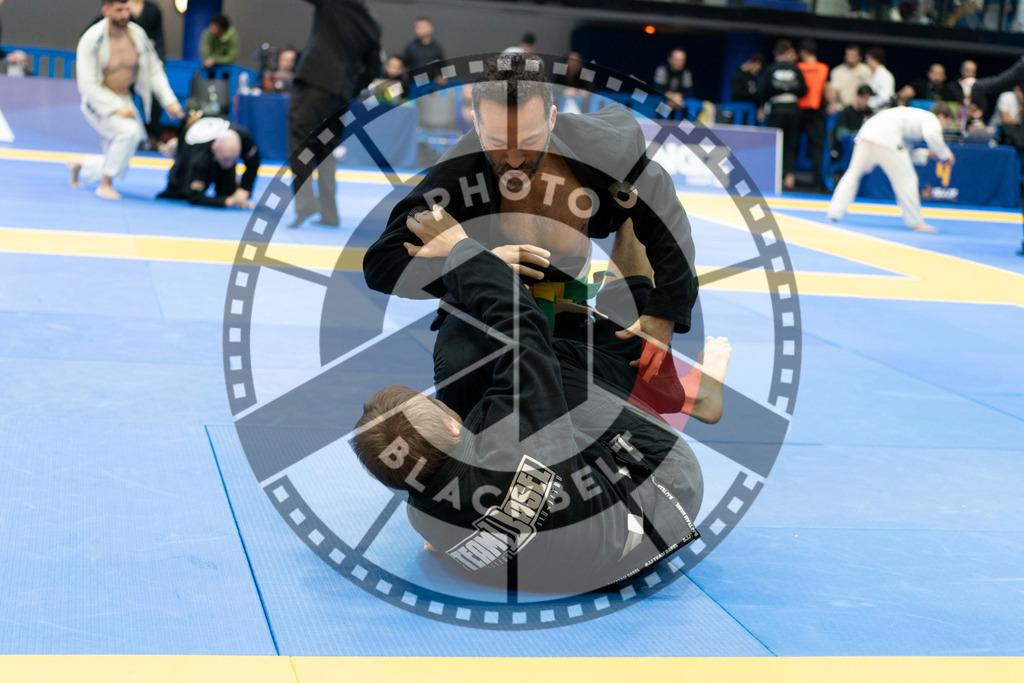 20240119PBB2853 | Fighters compete during the IBJJF European Championship in Paris, France, on January 19, 2024.