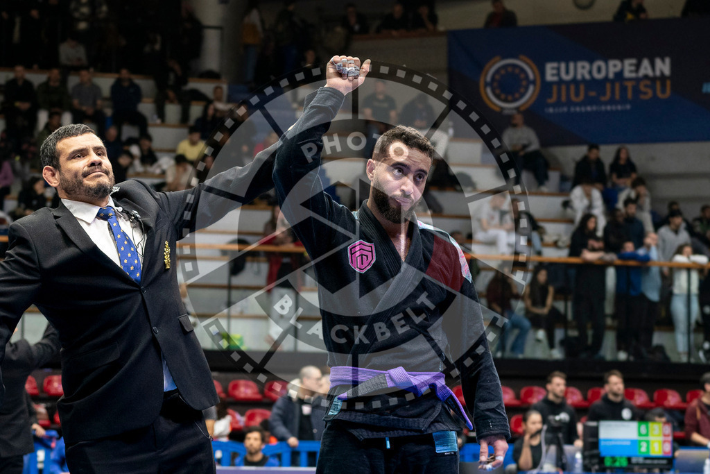 20240123PBB01472 | Fighters compete during the second day of the IBJJF European Championship in Paris, France, on January 23, 2024.